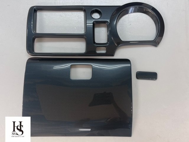 ハイゼットトラック後期 S200P S210P S211P S201P インテリアパネルカバー3p カーボン調 カーボン柄 内装パネルカバー拍卖