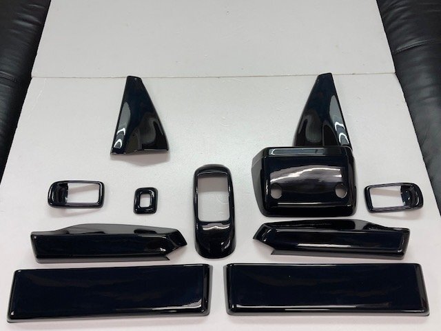 ハイゼットトラック後期 S510P インテリアサイドパネルカバー&シフトレバー下周り11p ピアノブラック 黒 ブラック拍卖