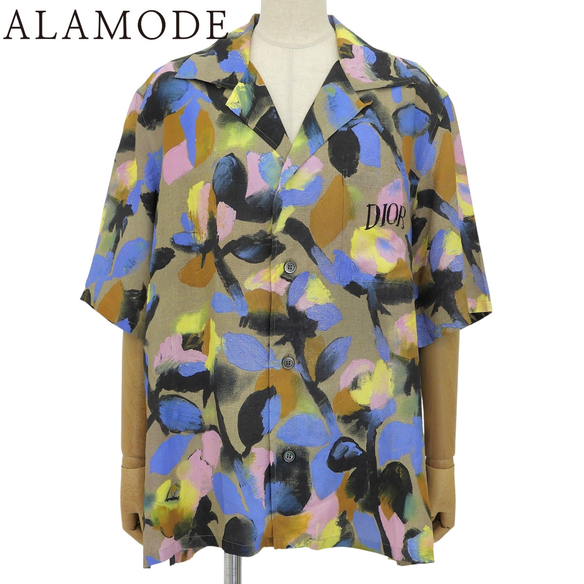 ディオール・オム ペイントフラワー シャツ 2020年 Dior×Alex Foxton 38 レーヨン マルチカラー 013C549B4797 40802156266【アラモード】拍卖