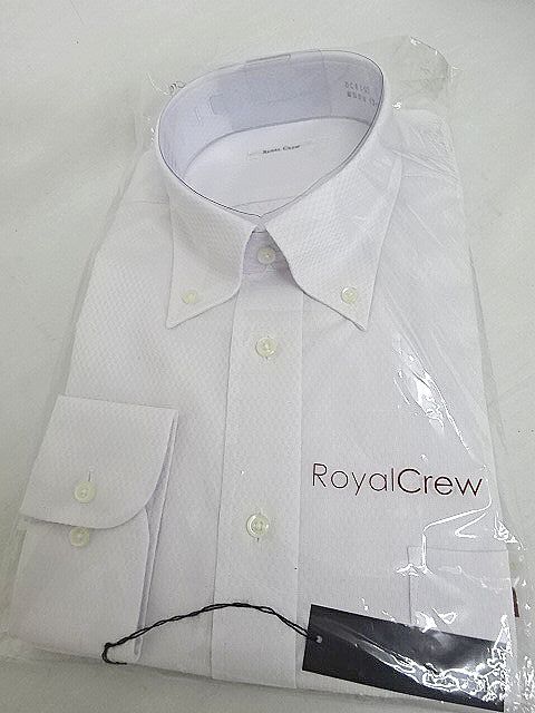 新品 未使用 ROYAL CREW Yシャツ 43-84サイズ 形態安定 長袖 ビジネス スーツ拍卖