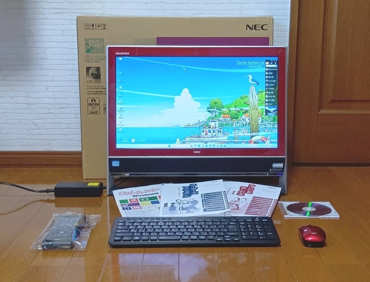 ●快速● NEC Nシリーズ VN570/N(赤)♪Windows11│SSD512GB│デジタルTV♪ 付属品付き拍卖