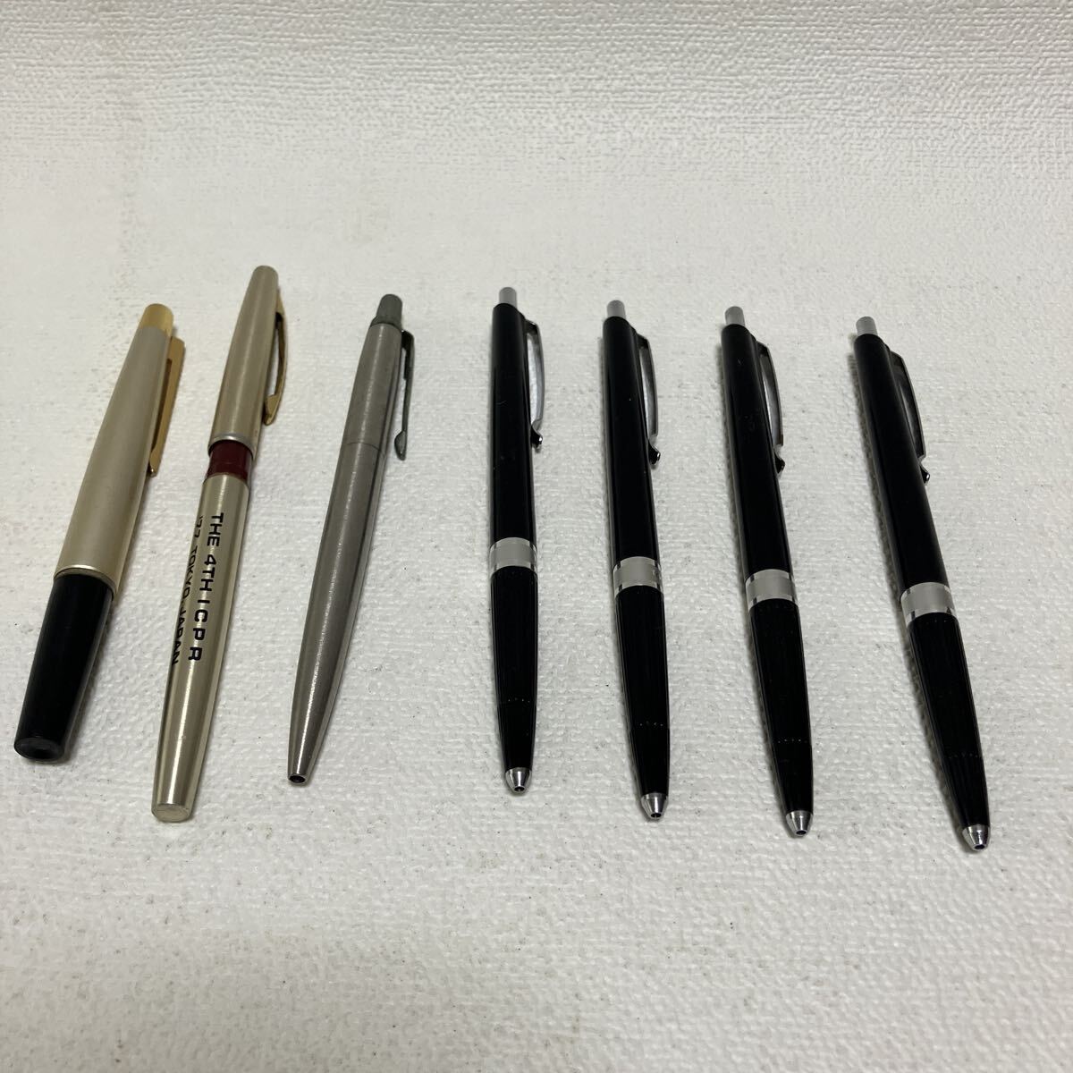 c150 60 レトロ ボールペン 7本 まとめて PARKER パーカー Pentel ぺんてる Tombow トンボ 他 要インク替え ペン先汚れ有り 錆傷有り 文具拍卖