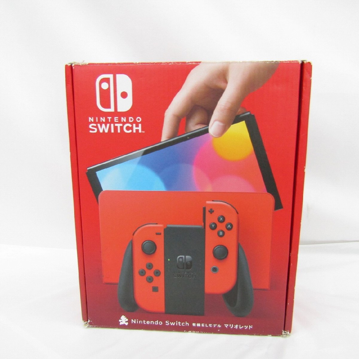【未使用品】NINTENDO SWITCH ニンテンドースイッチ 有機ELモデル マリオレッド HEG-S-RAAAA(JPN) ※箱ダメージ有 11968052 1116拍卖