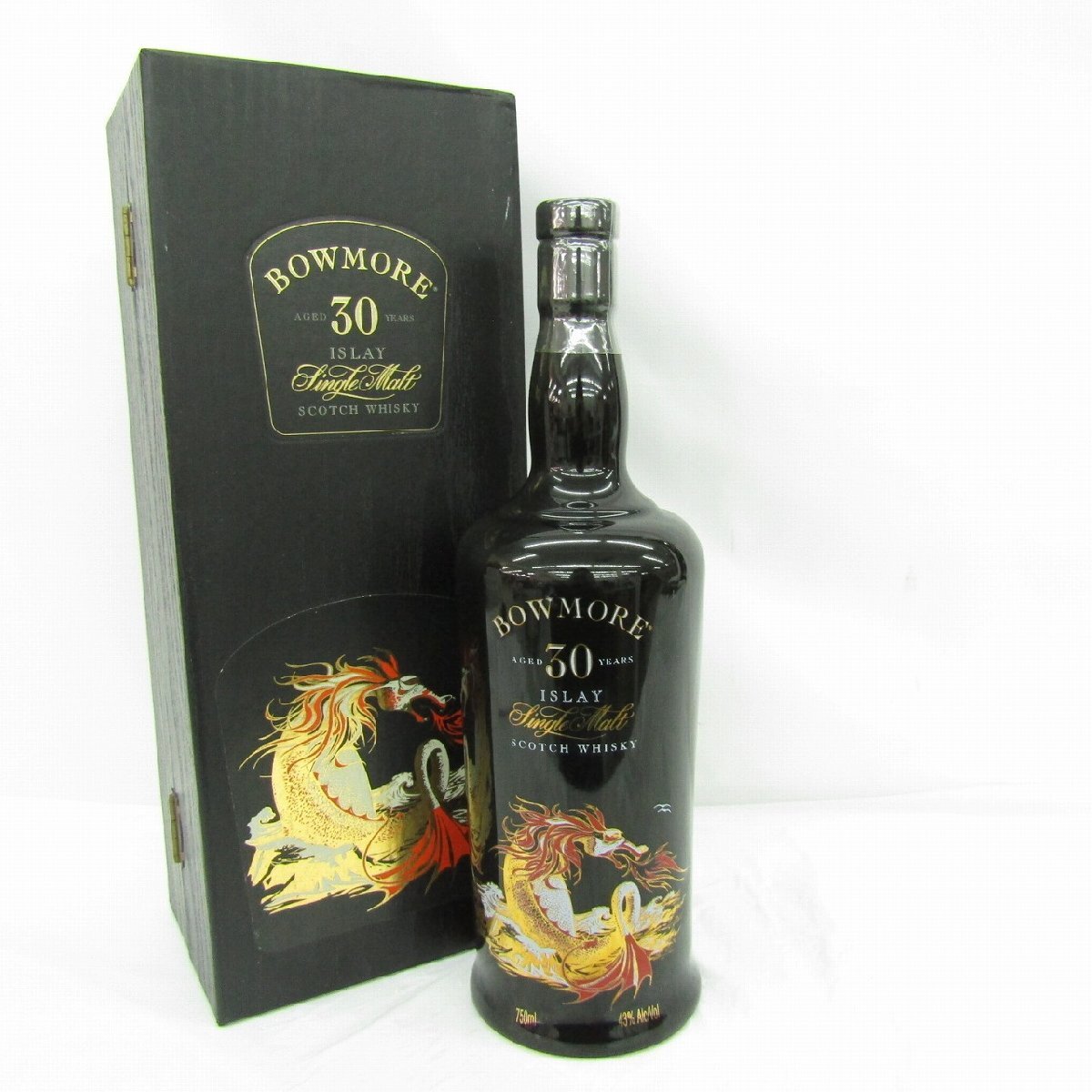 【未開栓】BOWMORE ボウモア 30年 ドラゴン セラミックボトル アイラ シングルモルト ウイスキー 750ml 43% 1442g 箱付 11975386 1125拍卖