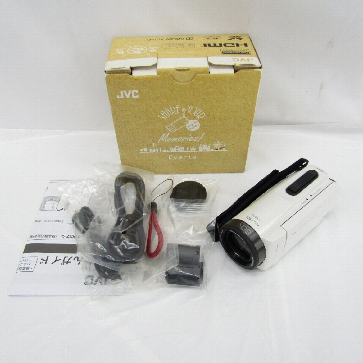 【中古品】JVC ケンウッド デジタルビデオカメラ Everio R エブリオ GZ-F270-W ホワイト 11975821 1125拍卖