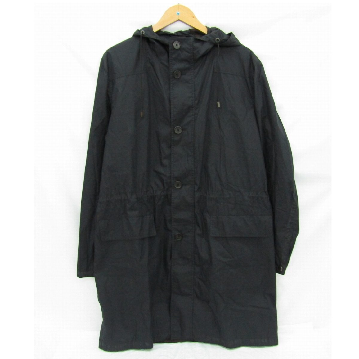 【中古品】LOUIS VUITTON ルイ・ヴィトン メンズ フーデッド ナイロンコート ブラック サイズ:S イタリア製 LVJグループ期 724101806 1126拍卖