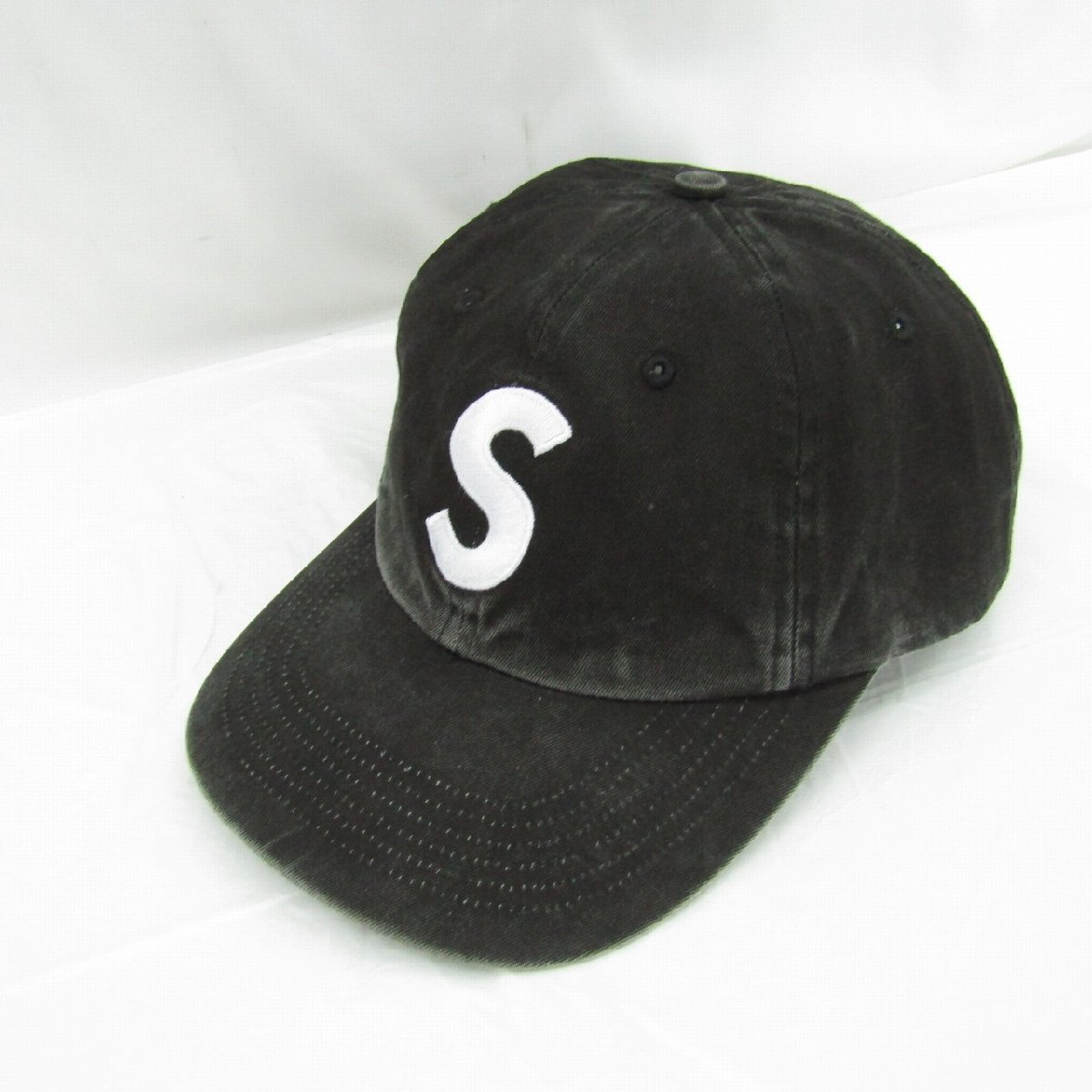 【中古品】シュプリーム 25FW Pigment Print S Logo 6‐Panel ピグメント プリント キャップ ブラック サイズフリー 838197622 1126拍卖