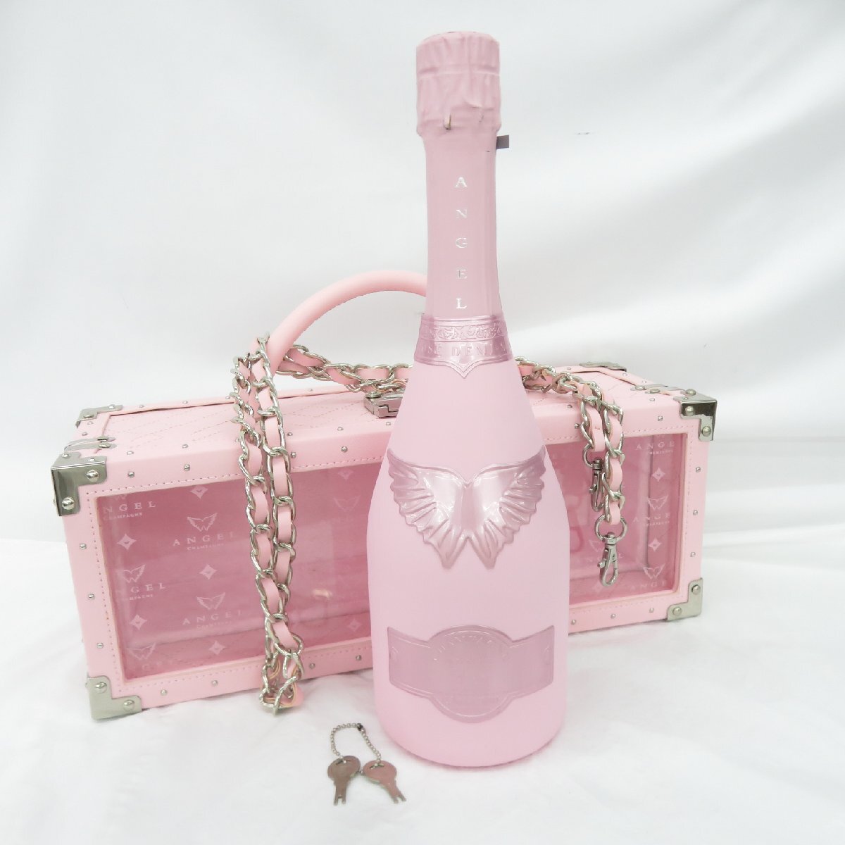 【未開栓】ANGEL エンジェル ドゥミセック ロゼ ピンク レザータイプ シャンパン 750ml 12.5% ケース付 11974374 1126拍卖