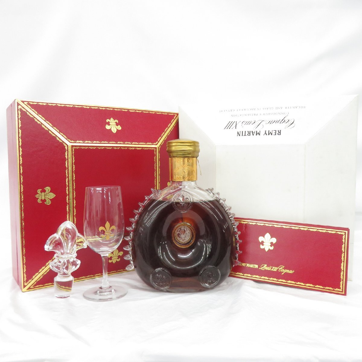 【未開栓】レミーマルタン ルイ13世 バカラボトル ブランデー 700ml 40% 四角形箱/替栓/グラス/冊子付 ※シリアル一致 11980633 1127拍卖