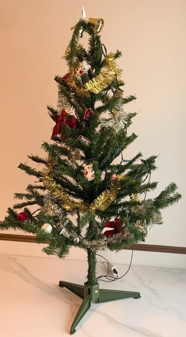 120cm クリスマスツリー 7色LED付き オーナメント付き 丁度良いサイズ拍卖