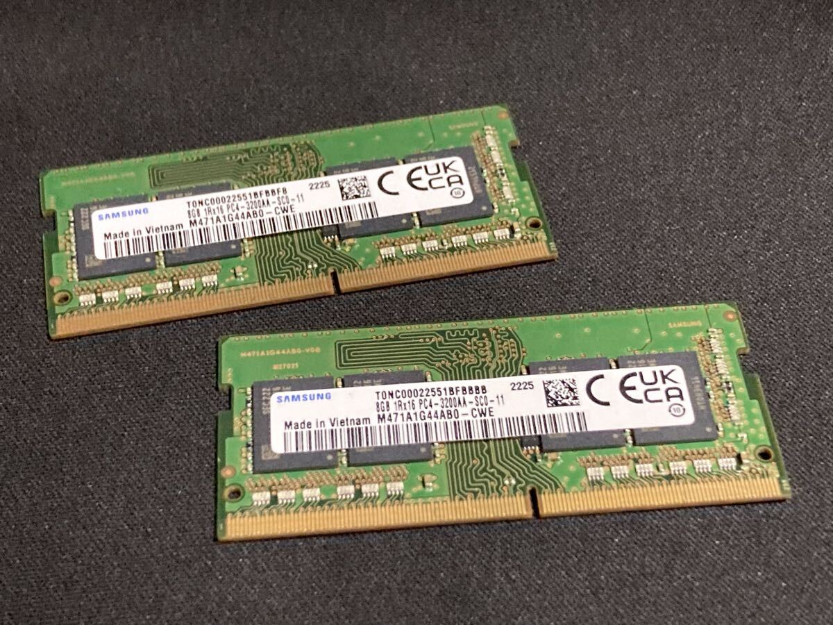 61) ジャンク まとめ売り SAMSUNG 中古 16GB メモリ ノートPC 【8G×2】 サムスン ノートパソコン用メモリ SAMSUNG拍卖