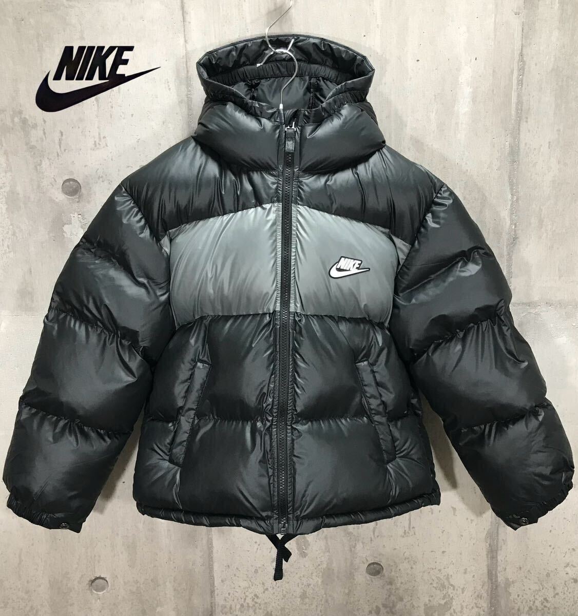 未使用ナイキ NIKE 150cm ヘビーウェイト シンセティック フィル イージーオン ジュニア Therma-FIT レペル ルーズ フーデッド ジャケット拍卖