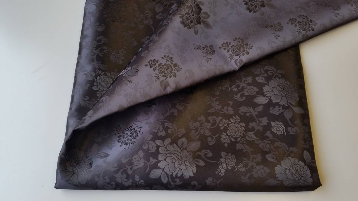韓国布(チマチョゴリ)ハギレ タン 黒色 P SILK100% まとめて決済&配送可拍卖
