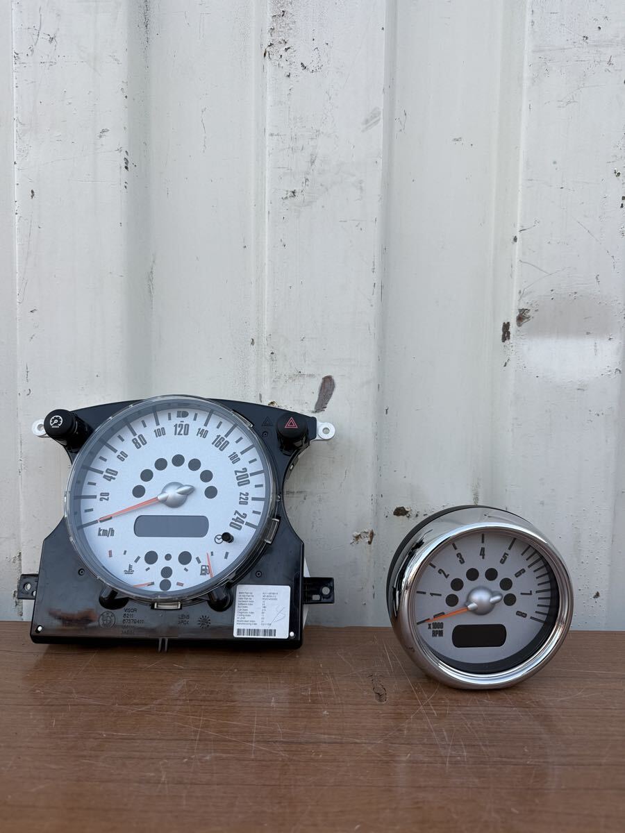 BMW MINI クーパーS (R53) メーターセット スピードメーター タコメーター 6211-6978319 / 6211-6936312 動作確認済み拍卖