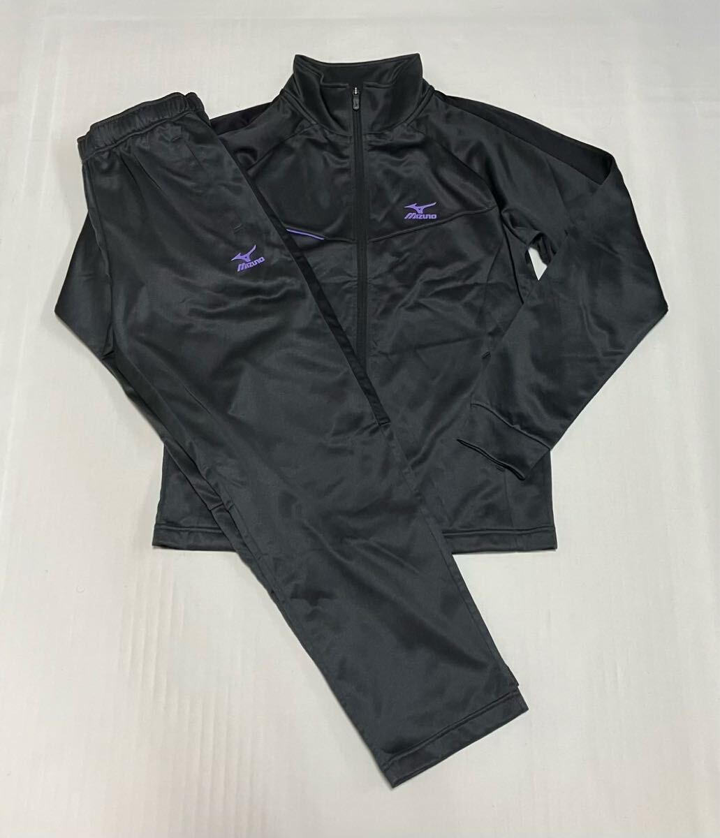 ミズノ ジャージ上下 裏起毛 ダークグレー レディースMサイズ Challenge your limits K2JCA556/K2JDA556拍卖