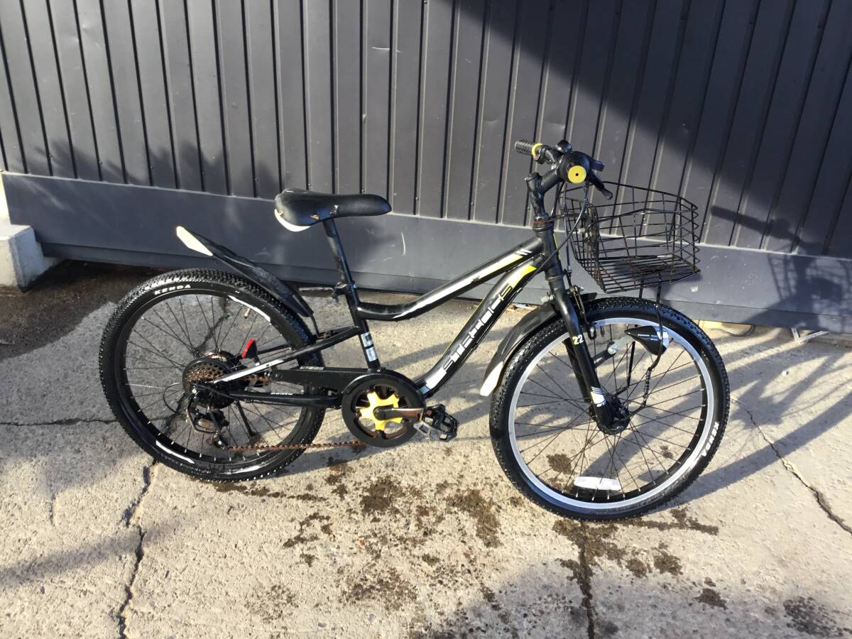 △ y 岐阜発/ 子供用自転車/ STRINGS/ 22インチ/ 6段変速/ キッズマウンテンバイク/ 走行確認/ 6速入りません/ 現状品/ R7.11/1 △拍卖