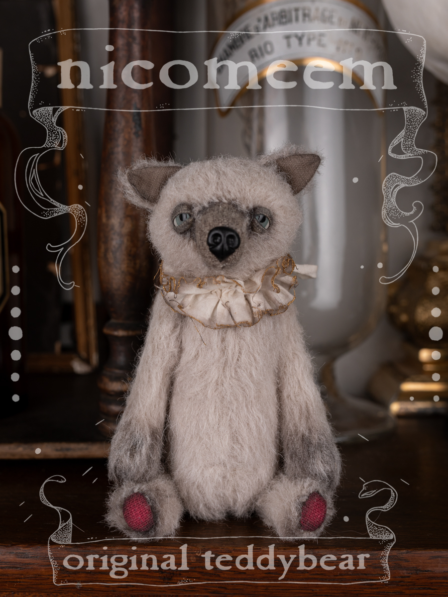 【nicomeem】 ちびオオカミ テディベア 人形拍卖