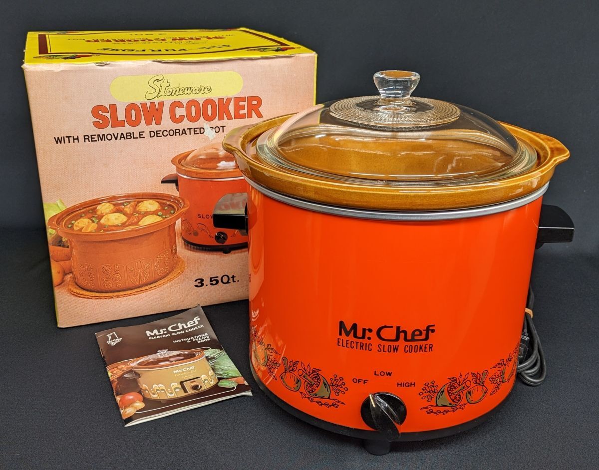 kk621■【未使用保管品】ヴィンテージ Mr.chef スロークッカー 低温調理器 キッチン雑貨 調理器具 昭和レトロポップ ※動作OK/100拍卖