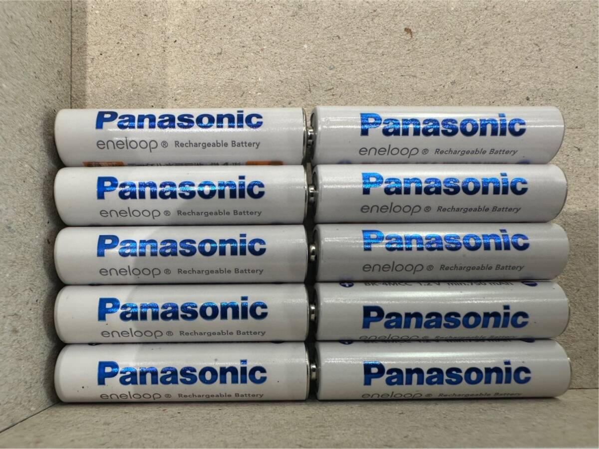 【Panasonic】 単4形 日本製 パナソニック エネループ 充電池 ニッケル水素電池 BK-4MCC x10本 大量まとめ拍卖