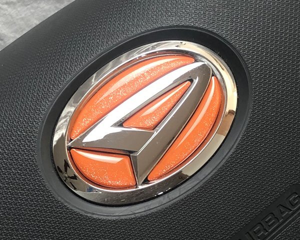 ダイハツ ステアリング エンブレムシート メタリックオレンジ ハンドル用 SDH-D01 樹脂盛立体3D加工 ZEROWIN拍卖