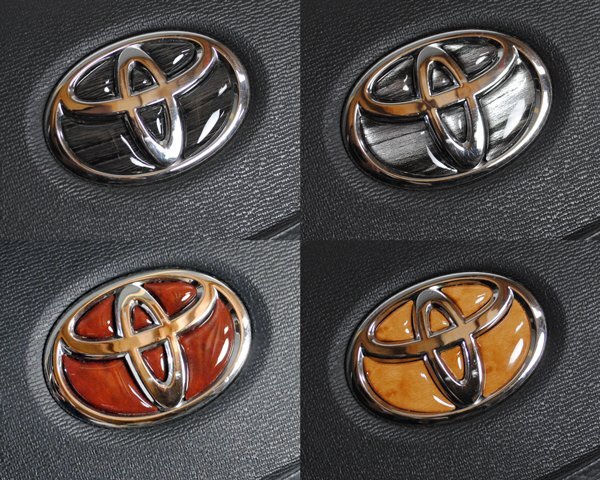 トヨタ ポルテ140系 ステアリング エンブレムシート 木目 ウッド調 ハンドル用 SDH-T01 樹脂盛立体3D加工 ZEROWIN拍卖