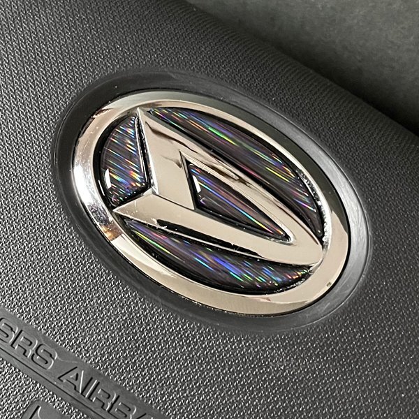 ダイハツ ステアリング エンブレムシート ブラッシュメッキブラック ハンドル用 SDH-D01 樹脂盛立体3D加工 ZEROWIN拍卖