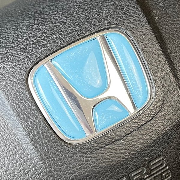 ホンダ ステアリング エンブレムシート メタリックスカイブルー ハンドル用 SDH-H01 樹脂盛立体3D加工 ZEROWIN HONDA拍卖