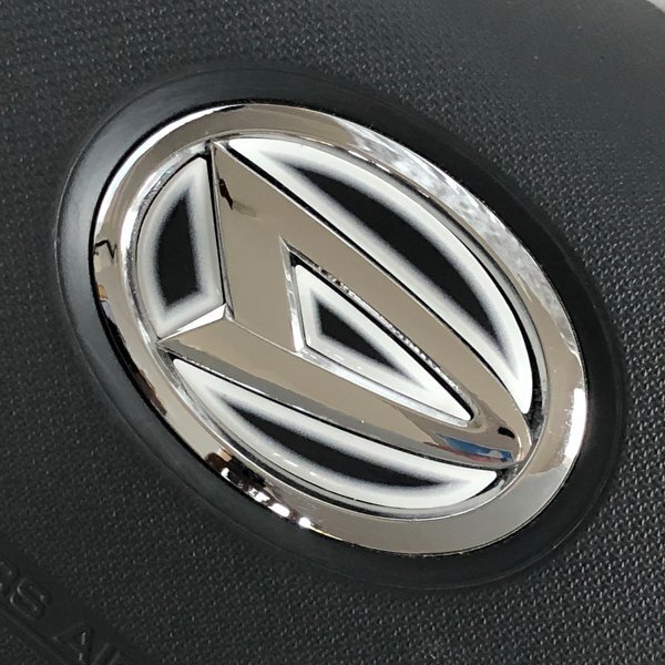 ダイハツ ステアリング エンブレムシート ヒートホワイト ハンドル用 SDH-D01 樹脂盛立体3D加工 ZEROWIN DAIHATSU拍卖