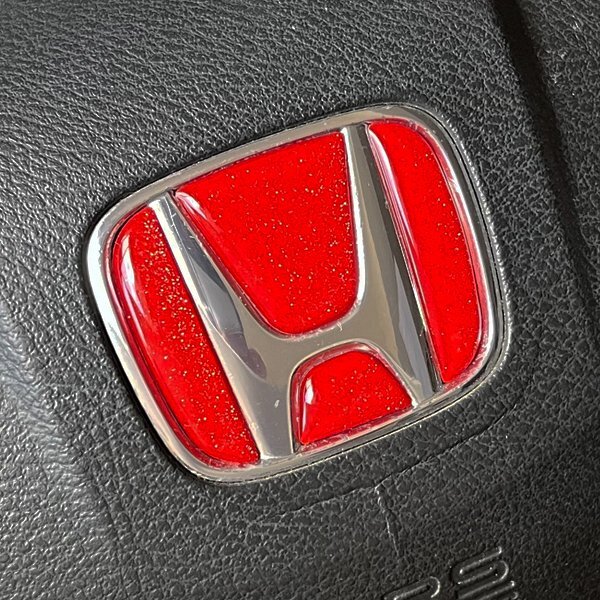 ホンダ ステアリング エンブレムシート メタリックレッド ハンドル用 SDH-H01 樹脂盛立体3D加工 ZEROWIN HONDA拍卖