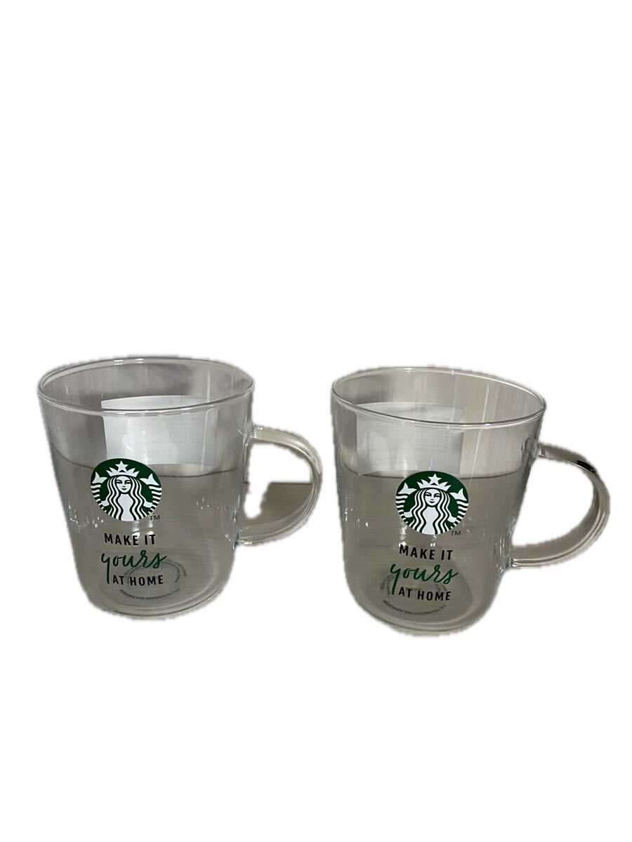 【新品箱付】 STARBUCKS スターバックス ガラス  マグカップ 2セット スタバ ガラスマグカップ メッセージ 専用ペン付拍卖