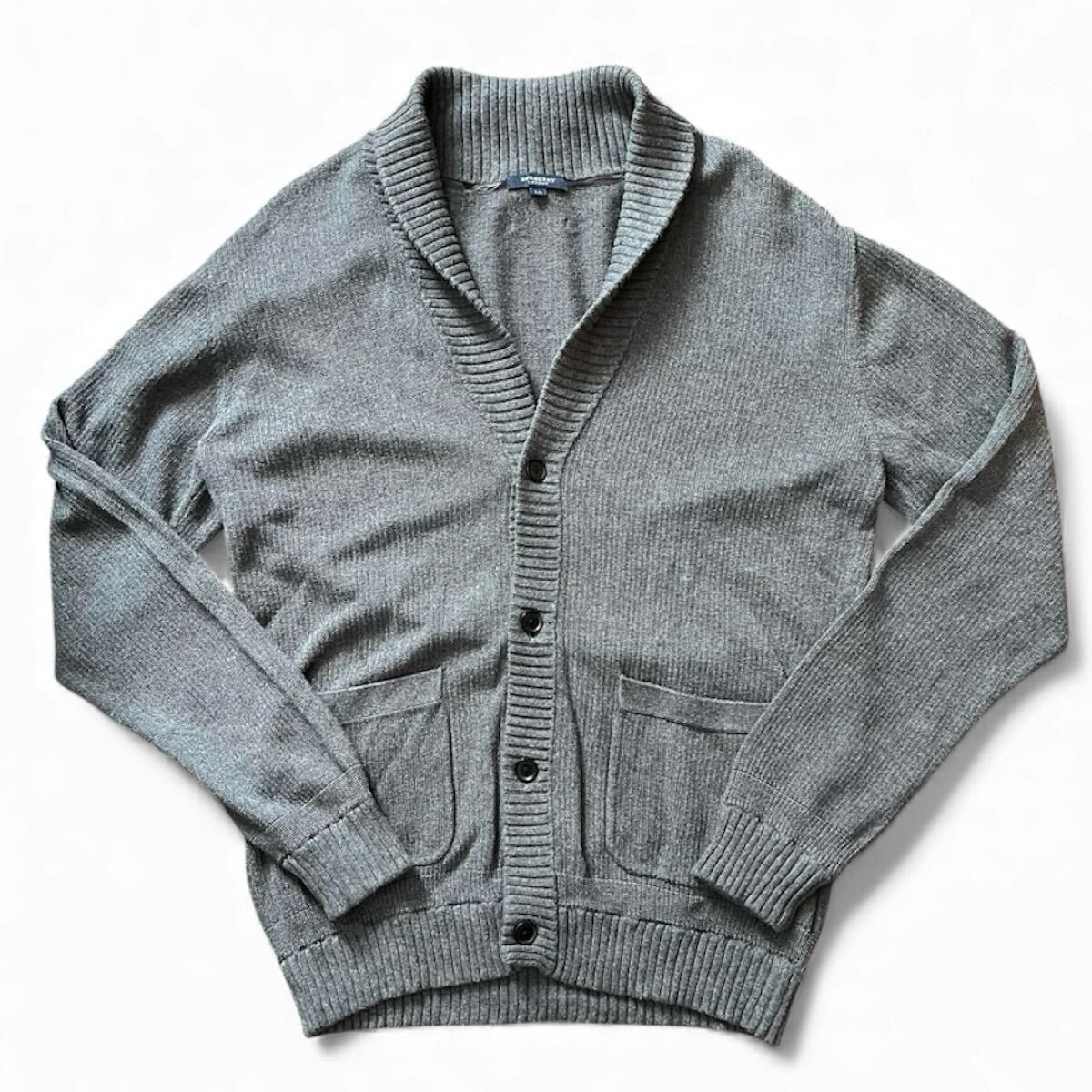 BURBERRY LONDON バーバリー ロンドン ショールカラー ニット カーディガン LL拍卖