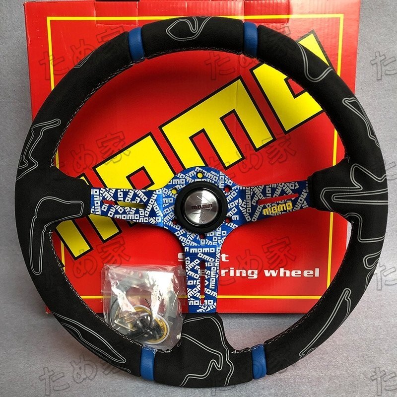 03 新作 ステアリング ハンドル ■グラフィティデザイン 350mm/14インチULTRA momo スポーツステアリングホイール拍卖