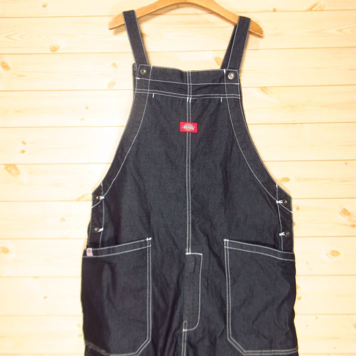 ◎使用少なめ!Dickies ディッキーズ D-709 ストレッチ デニム オーバーオール サロペット ワーク 動きやすい! メンズ 濃紺 S◆PA4467拍卖