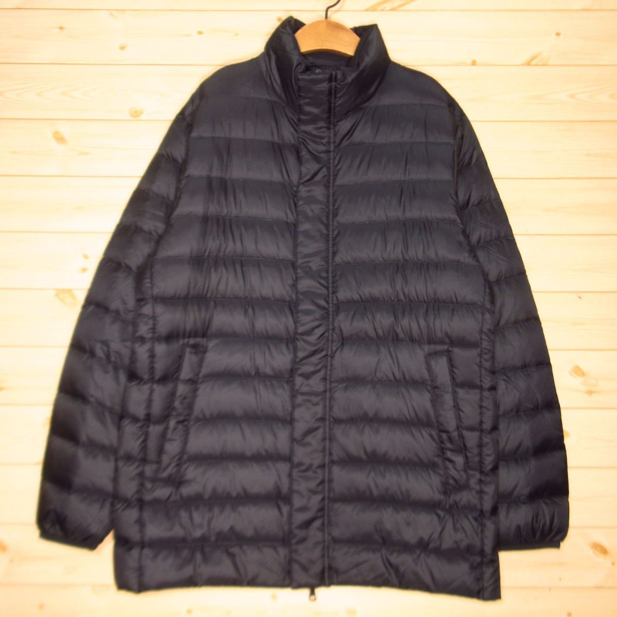◎極美品!UNIQLO ユニクロ ハイネック ウルトラライトダウンコート 防寒 軽くてあたたかい! メンズ 黒 Lサイズ◆WA0269拍卖