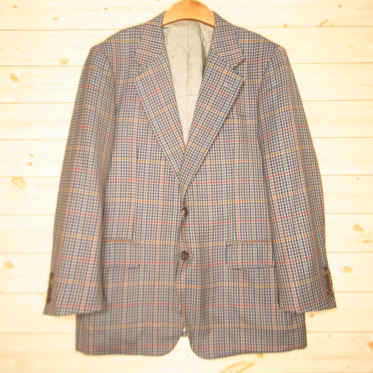 ◯使用少なめ 80s!Burberrys バーバリーズ ウール テーラードジャケット 2ボタン 開き見せ 高級 ヴィンテージ メンズ 茶系 AB5◆WA0260拍卖