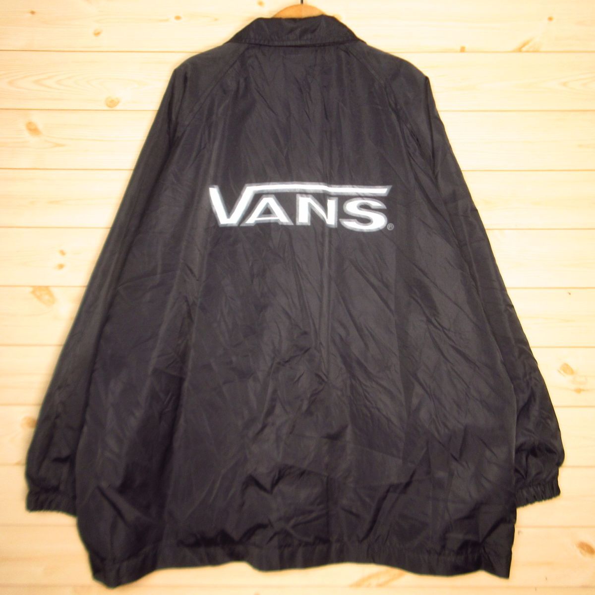 ◎良品 90s!VANS ヴァンズ 厚手 コーチジャケット ジャンパー スケーター ヴィンテージ 90年代 メンズ 黒 ブラック Lサイズ◆AA5066拍卖