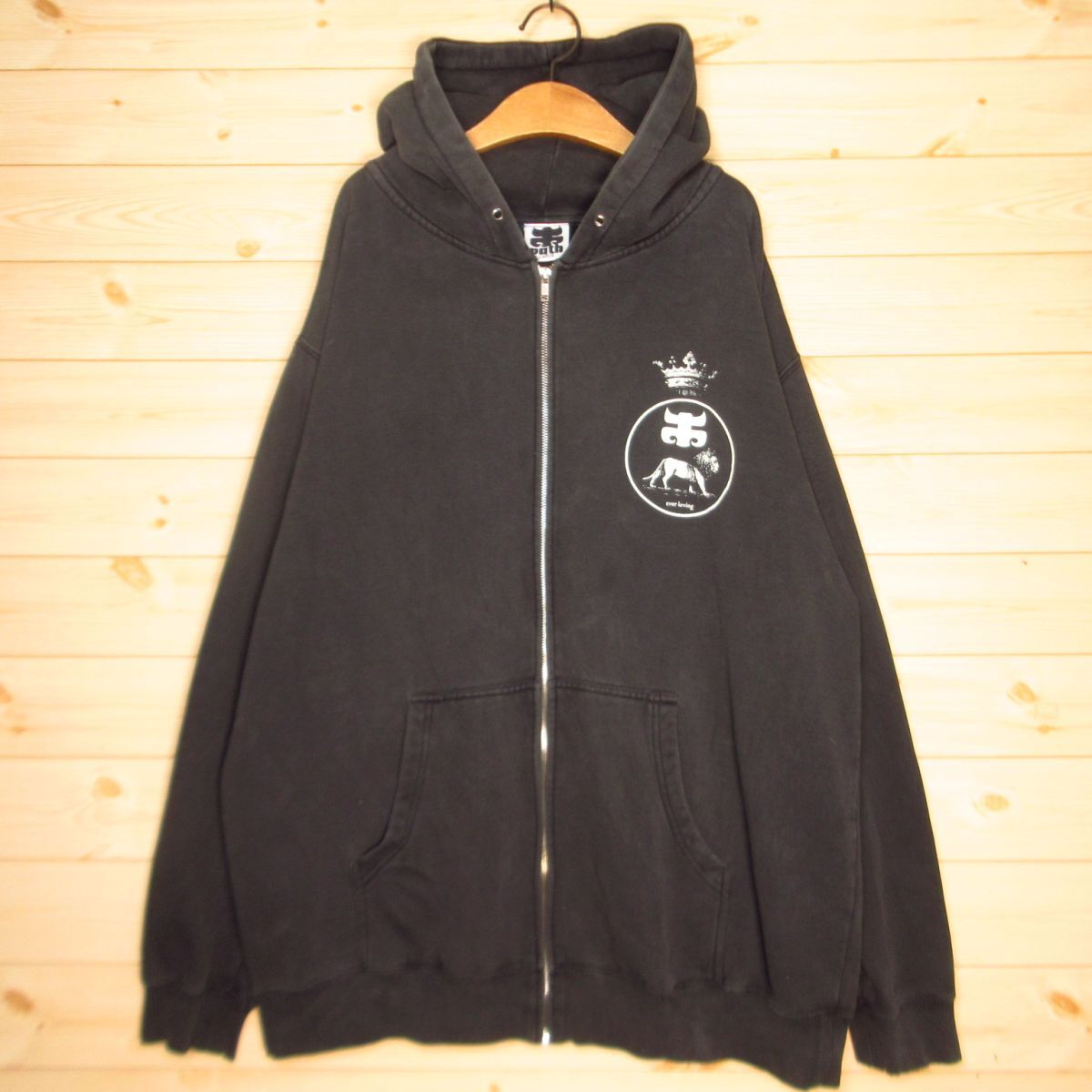 ◎希少 90s!IPATH アイパス USA製 ジップパーカー スウェット 裏起毛 スケーター スケボー ヴィンテージ ストリート メンズ 黒 L◆AA5059拍卖