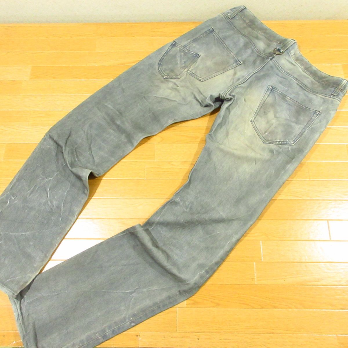 ◎美品!THE TWELVE ザ トゥエルブ レイヤードポケット デニムパンツ テーパード Y2K 00s シワ加工 USED加工 メンズ size 50 (L)◆PA4498拍卖