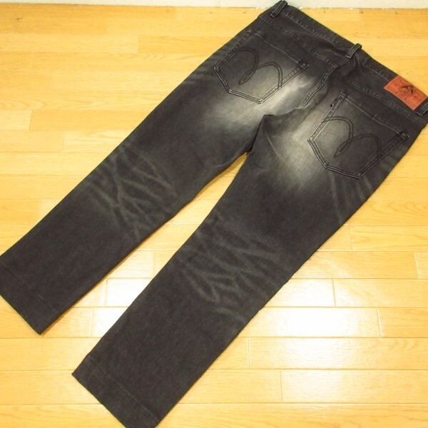 ◎美品!glamb グラム ブラックデニムパンツ ストレッチ スリムテーパード USED加工 メンズ size 3 / Lサイズ◆PA4350拍卖