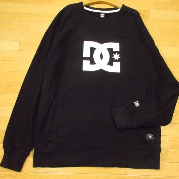 ◎美品!DC SHOES ディーシーシューズ クルーネック スウェット トレーナー スケート ポケット付き メンズ 黒 Lサイズ◆AA4922拍卖
