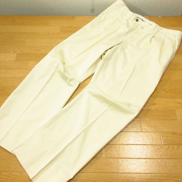 ◎使用少!Munsingwear マンシングウェア ゴルフパンツ トラウザーズ スラックス ゆったり 2タック 通年 メンズ ベージュ 88サイズ◆PA4386拍卖