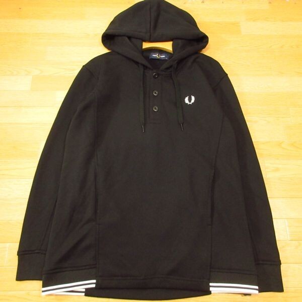 ◎美品!FRED PERRY フレッドペリー F1852 パーカー スウェット フーディー 90s アーカイブデザイン メンズ 男女兼用 黒 XSサイズ◆AA5291拍卖