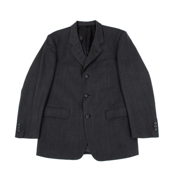 ヨウジヤマモト ダーバンYohji Yamamoto DURBAN A.A.R ウールストライプ3Bジャケット グレーL位拍卖