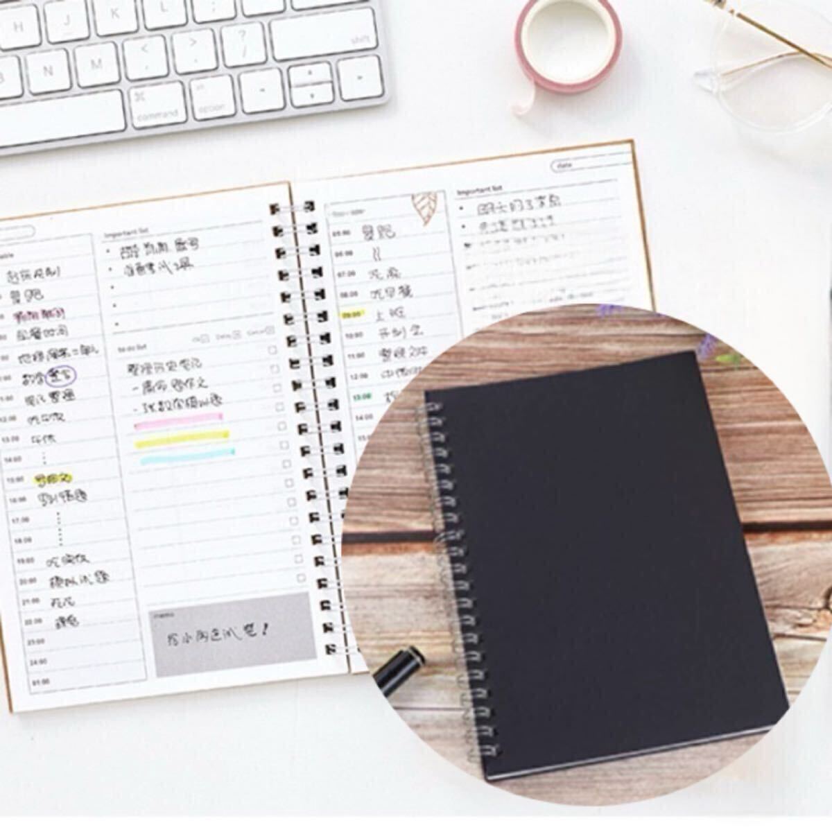2冊セット ToDoリスト スケジュール帳 B6サイズ スケジュール管理ノート コンパクト シンプル 時間管理 黒拍卖