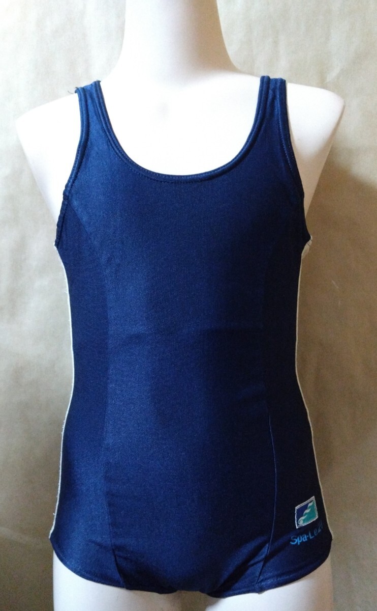 0046★スイミングスクール・ネイビー・ワンピース・競泳水着☆130サイズ◆【ホームクリーニング済】拍卖