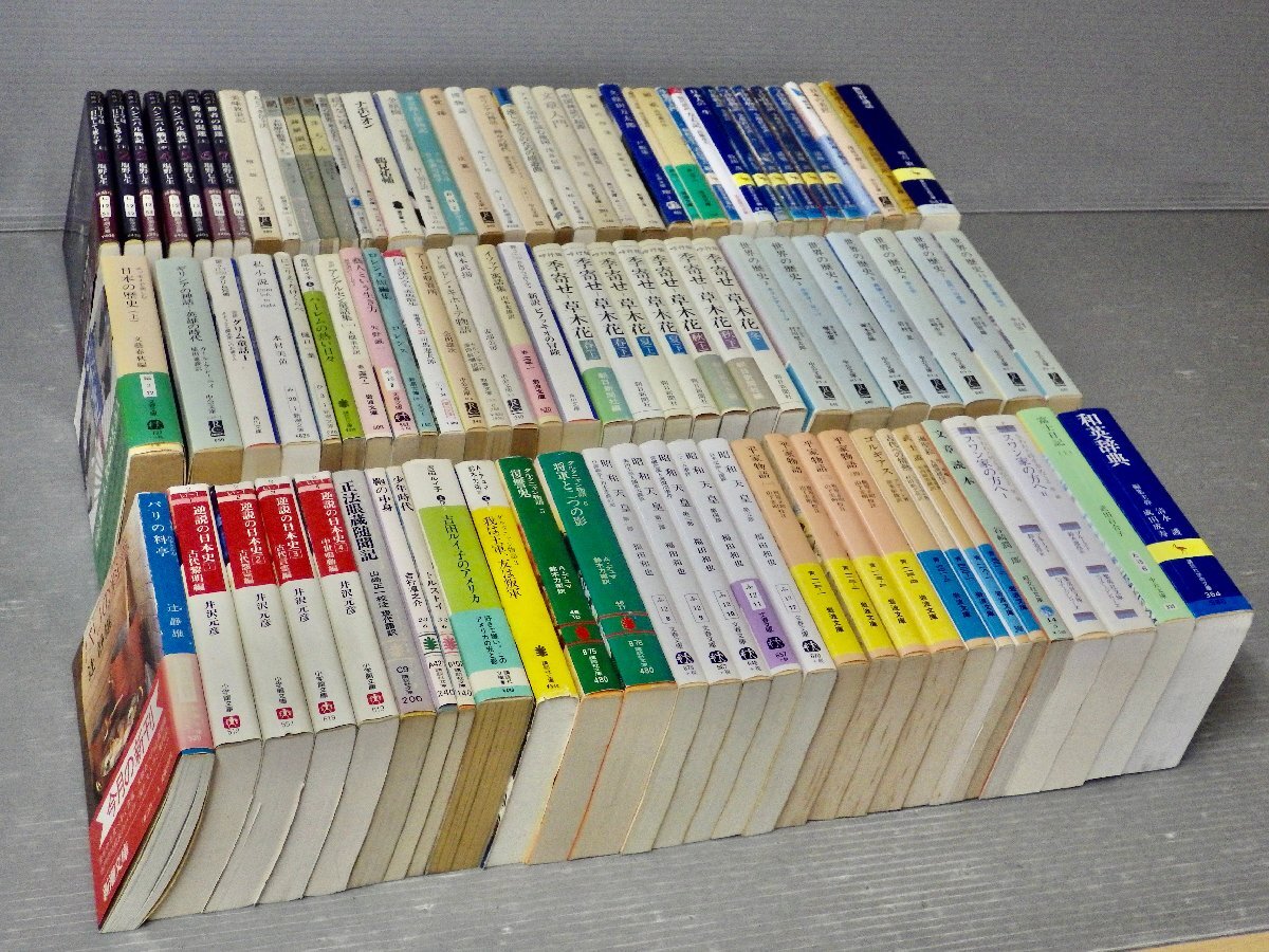 大量まとめ売り!!|岩波文庫 中公文庫 講談社学術文庫など99冊セット◆文学 小説 古典 人文 歴史 学術 教養など◆塩野七生/平家物語/他拍卖