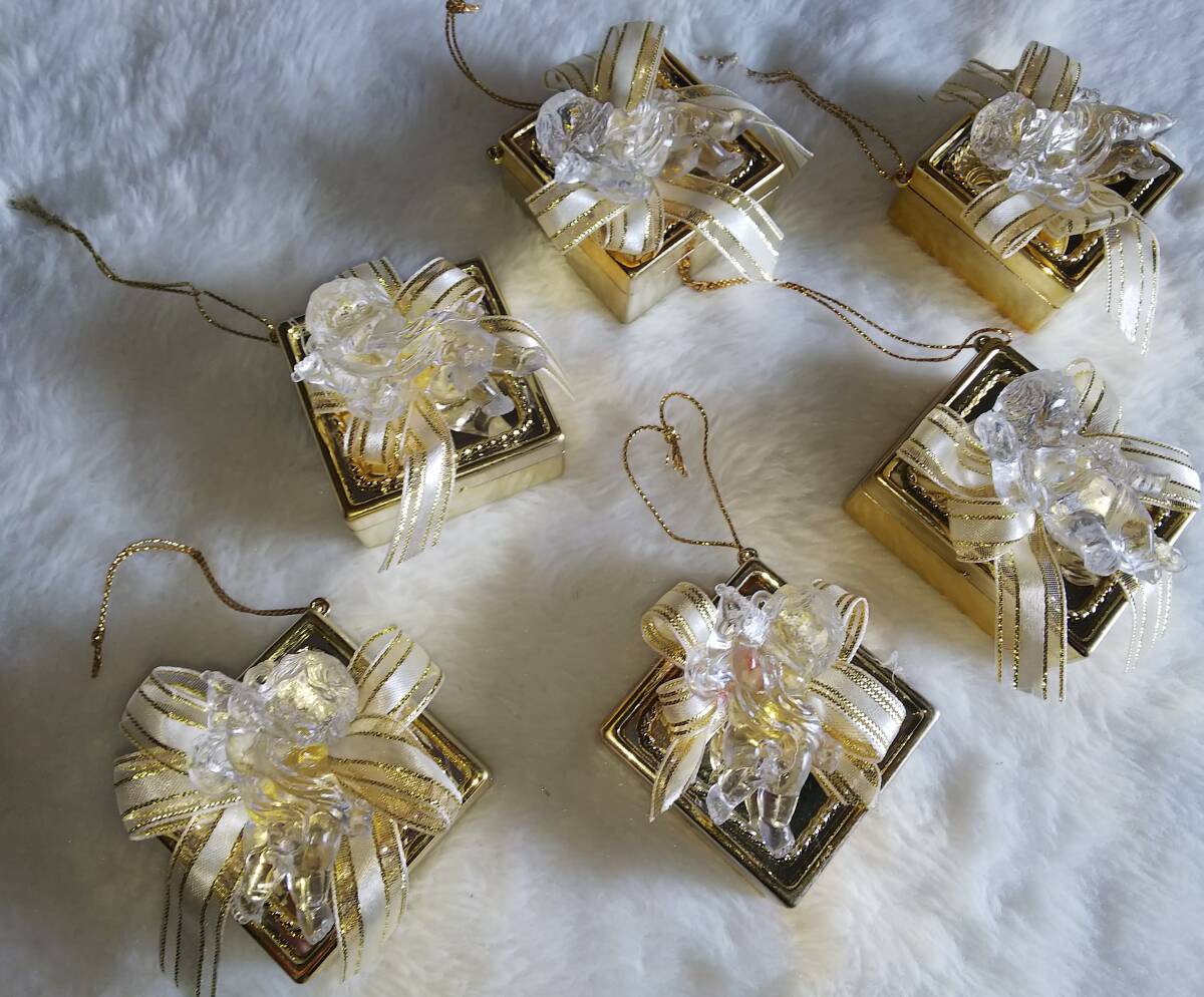 クリスマス オーナメント クリア天使飾りボックス 6個拍卖