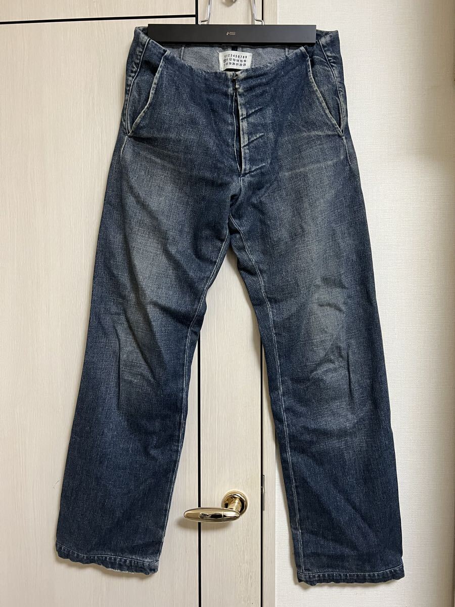 【1円スタート】Martin Margiela マルタン マルジェラ デニム マックイーンパンツ 初期 2009 シームレス インディゴ拍卖