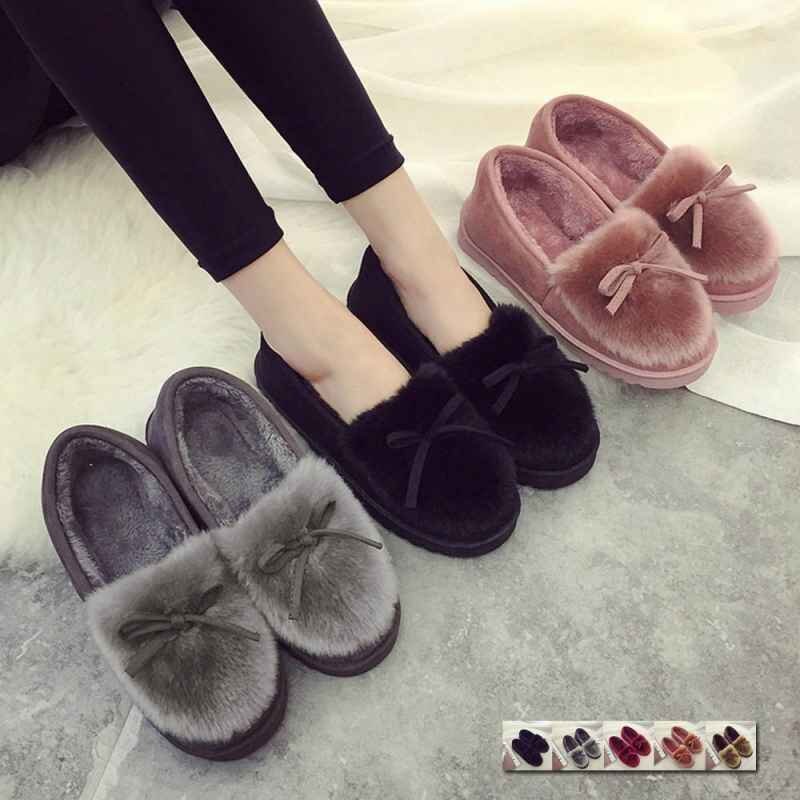 ムートン パンプス レディース ボア パンプス 痛くない 秋冬 ぺたんこ 24.0cm(38) ブラウン拍卖