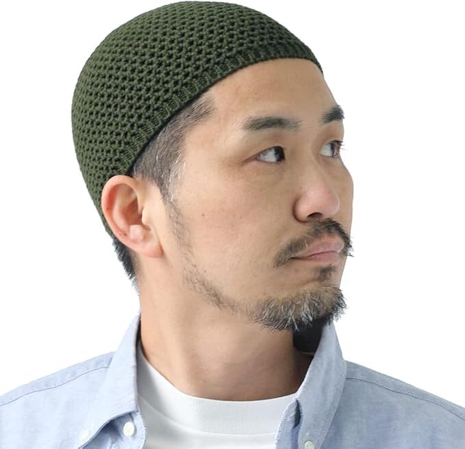 < オリーブ >Regnuu 日本製イスラム帽 イスラムワッチ 夏用 メンズ 帽子 春 春夏 夏用拍卖